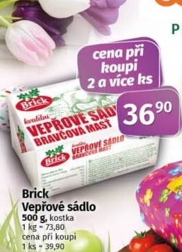 Sádlo vepřové Brick