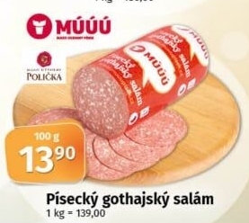 Salám Gothaj Maso uzeniny Písek