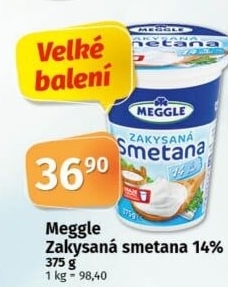 Smetana zakysaná Meggle 14%