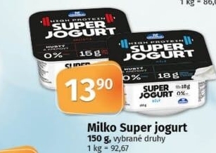Super jogurt ochucený High protein 0% Milko