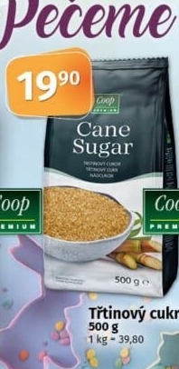 Třtinový cukr Coop Premium
