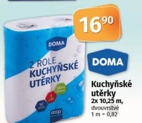 Utěrky kuchyňské 2vrstvé Doma