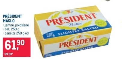 Máslo Président