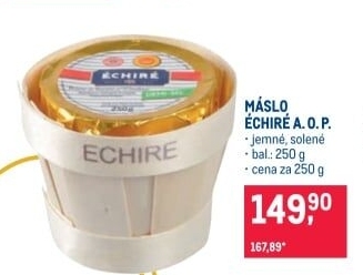 Máslo solené Échiré A.O.P