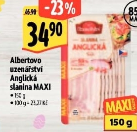 Anglická slanina Albertovo uzenářství