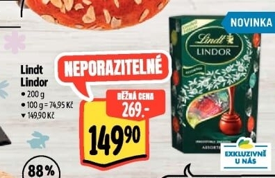 Bonboniéra Pralinky Lindor Lindt