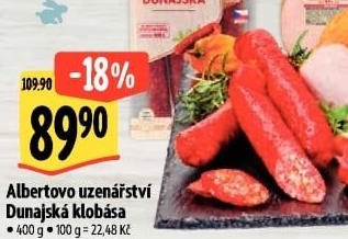 Dunajská klobása Albertovo uzenářství