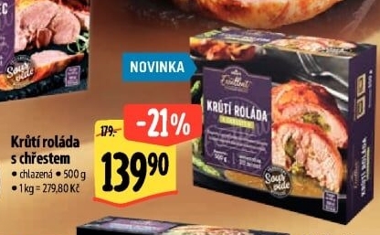 Krůtí roláda s chřestem Sous vide Albert Excellent