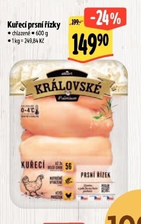 Kuřecí prsní řízky královské Premium Albert