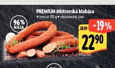 Mistrovská klobása Premium Albertovo uzenářství