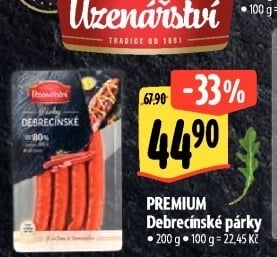 Párky debrecínské Albertovo uzenářství