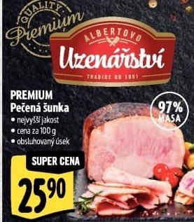 Pečená šunka nejvyšší jakosti Premium Albertovo uzenářství