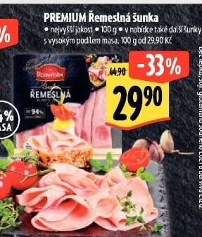 Šunka Řemeslná Premium nejvyšší jakosti Albertovo Uzenářství