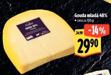Sýr Gouda mladá 48% Albert Excellent