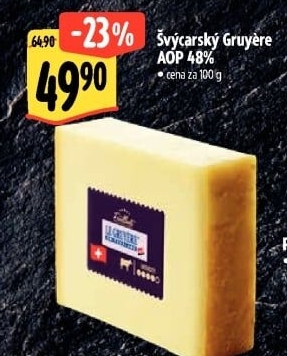 Sýr Gruyére švýcarský AOP 48% Albert Excellent