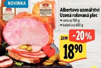 Uzená rolovaná plec Albertovo uzenářství