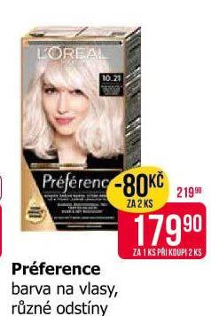 Barva na vlasy Préférence L'