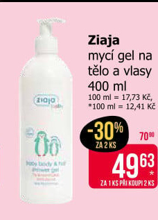 Dětský mycí gel na tělo a vlasy Ziaja