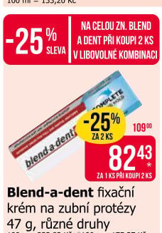 Fixační krém na zubní protézu Blend-a-dent