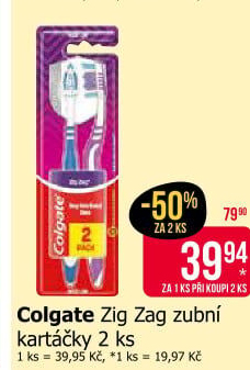Kartáček na zuby Zig Zag Colgate