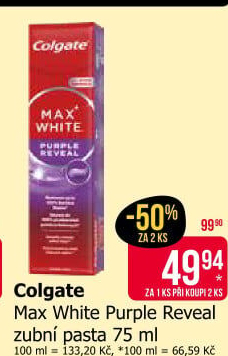 Pasta na zuby Max White Purple Reveal Colgate
