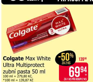 Pasta na zuby Max White Ultra Multiprotect Colgate