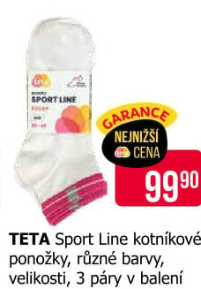 Ponožky sportovní nízké Teta