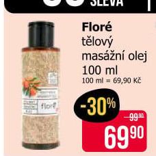 Tělový masážní olej Floré