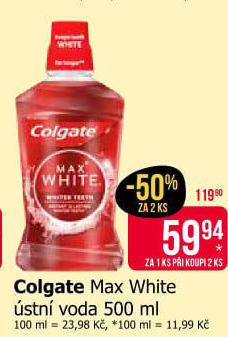 Ústní voda Max White Colgate