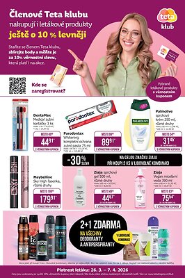 akční leták Teta drogerie 26.3.2026-7.4.2026