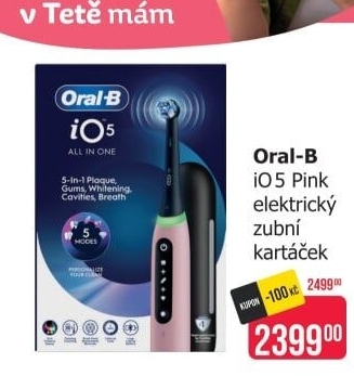Oral-B iO 5 – Pink Elektrický zubní kartáček