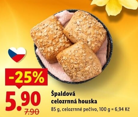 Kostka špaldová celozrnná