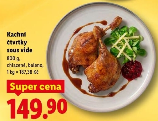 Kachní čtvrtky Sous vide