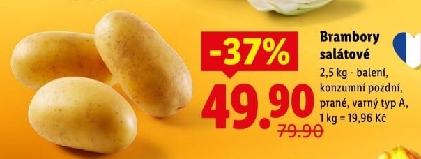Salátové brambory konzumní pozdní