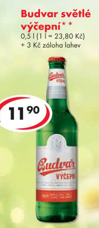 Pivo světlé výčepní Budweiser Budvar
