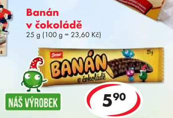Tyčinka Banány v čokoládě Sweet Fantasy