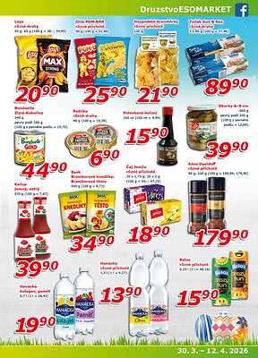 akční leták ESO MARKET 30.3.2026-12.4.2026