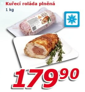 Kuřecí plněná roláda mražená Vodňanské kuře
