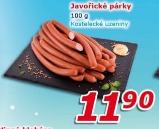 Párky javořické Kostelecké uzeniny