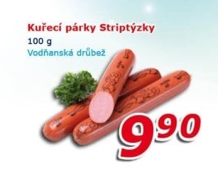 Párky kuřecí striptýzky Vodňanské kuře