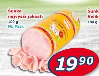 Šunka nejvyšší jakosti Maso uzeniny Písek
