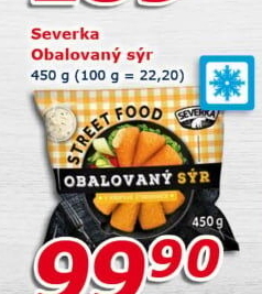 Sýr obalovaný mražený Severka