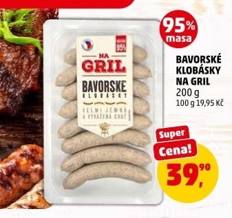 Bavorská klobása Na gril Penny