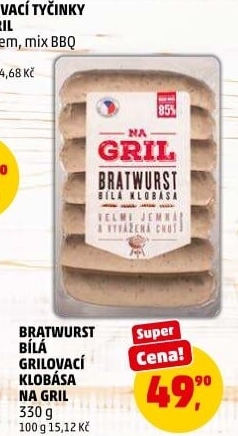 Bílá grilovací klobása bratwurst