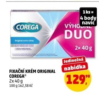 Fixační krém na zubní protézu Corega