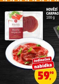 Hovězí Carpaccio Maso uzeniny Polička