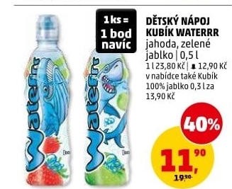 Ochucená voda Waterrr Kubík