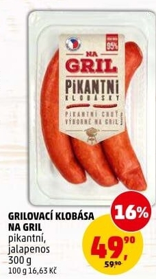 Pikantní klobása Na gril Penny