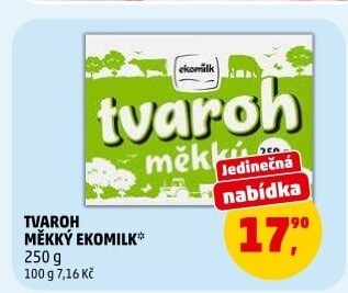 Tvaroh měkký Ekomilk