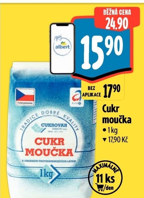 Cukr moučka Cukrovar Vrbátky